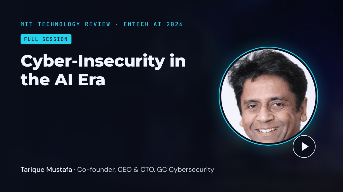 Video: MIT EmTech AI 2026, full session with Tarique Mustafa
