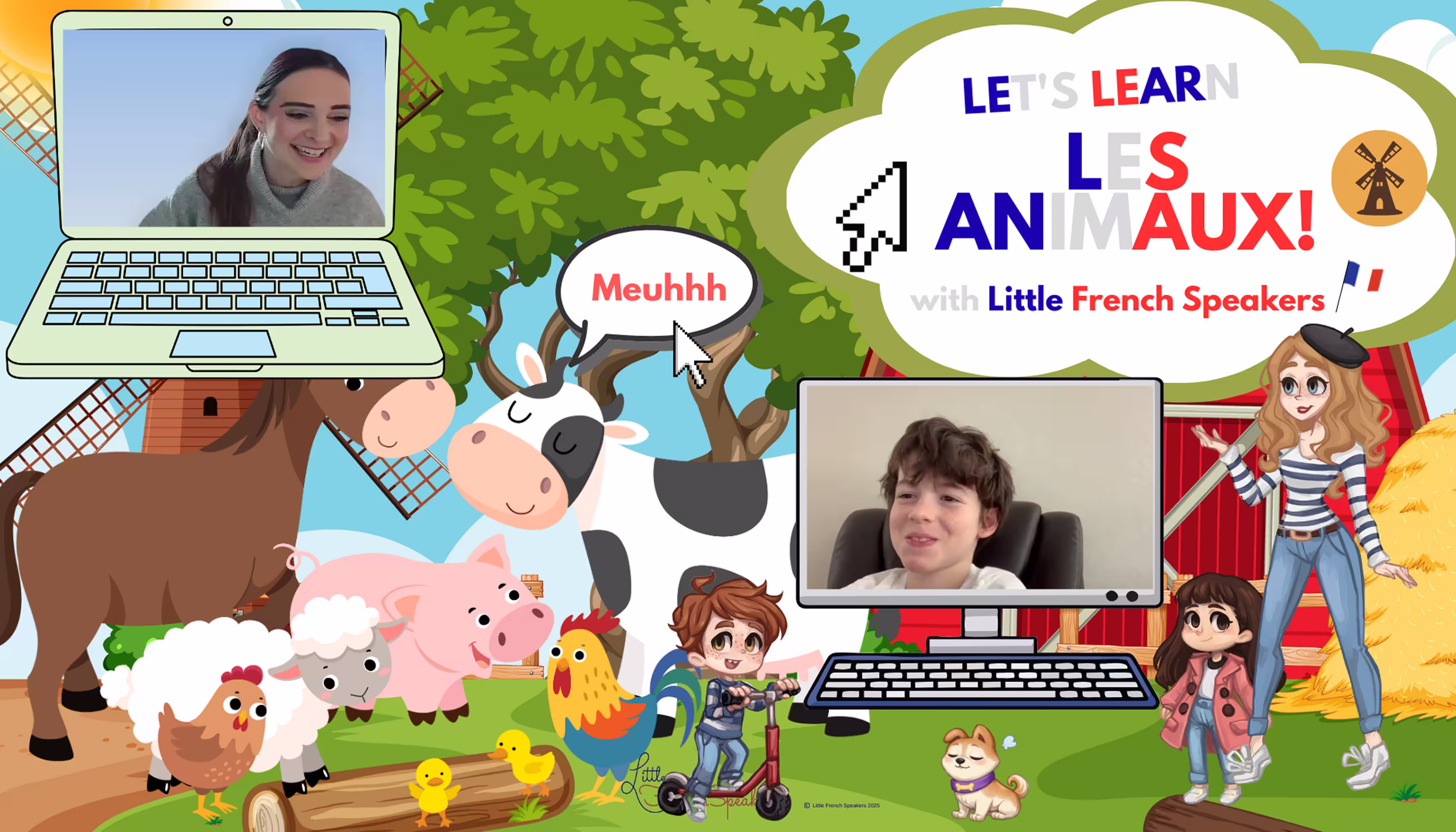 Watch a Real Online French Class for Kids (Animals Vocabulary Lesson)