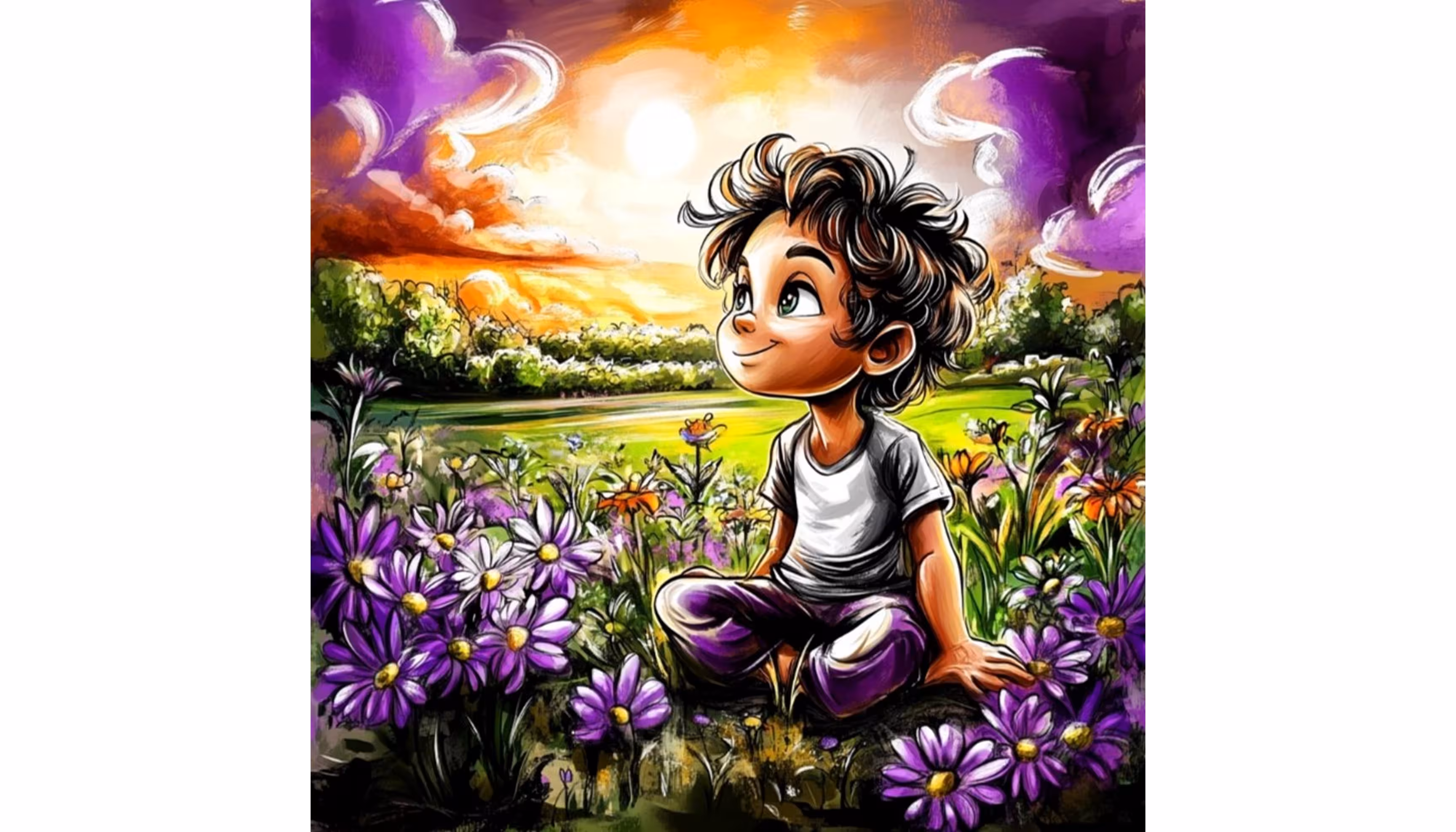 "Spring flowers in March and April"