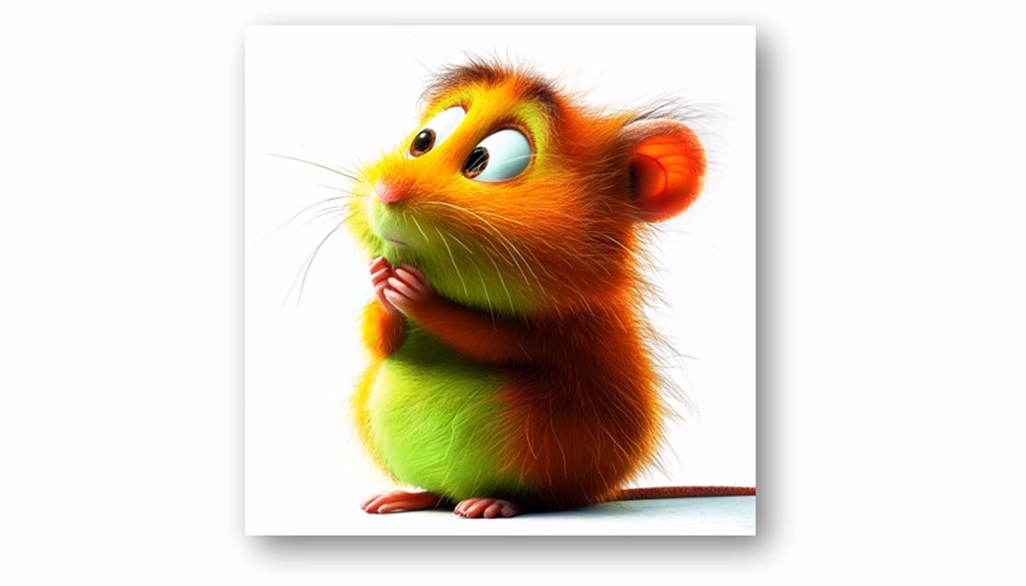 "A puff of magic smoke turning the green monster into a small blond hamster."