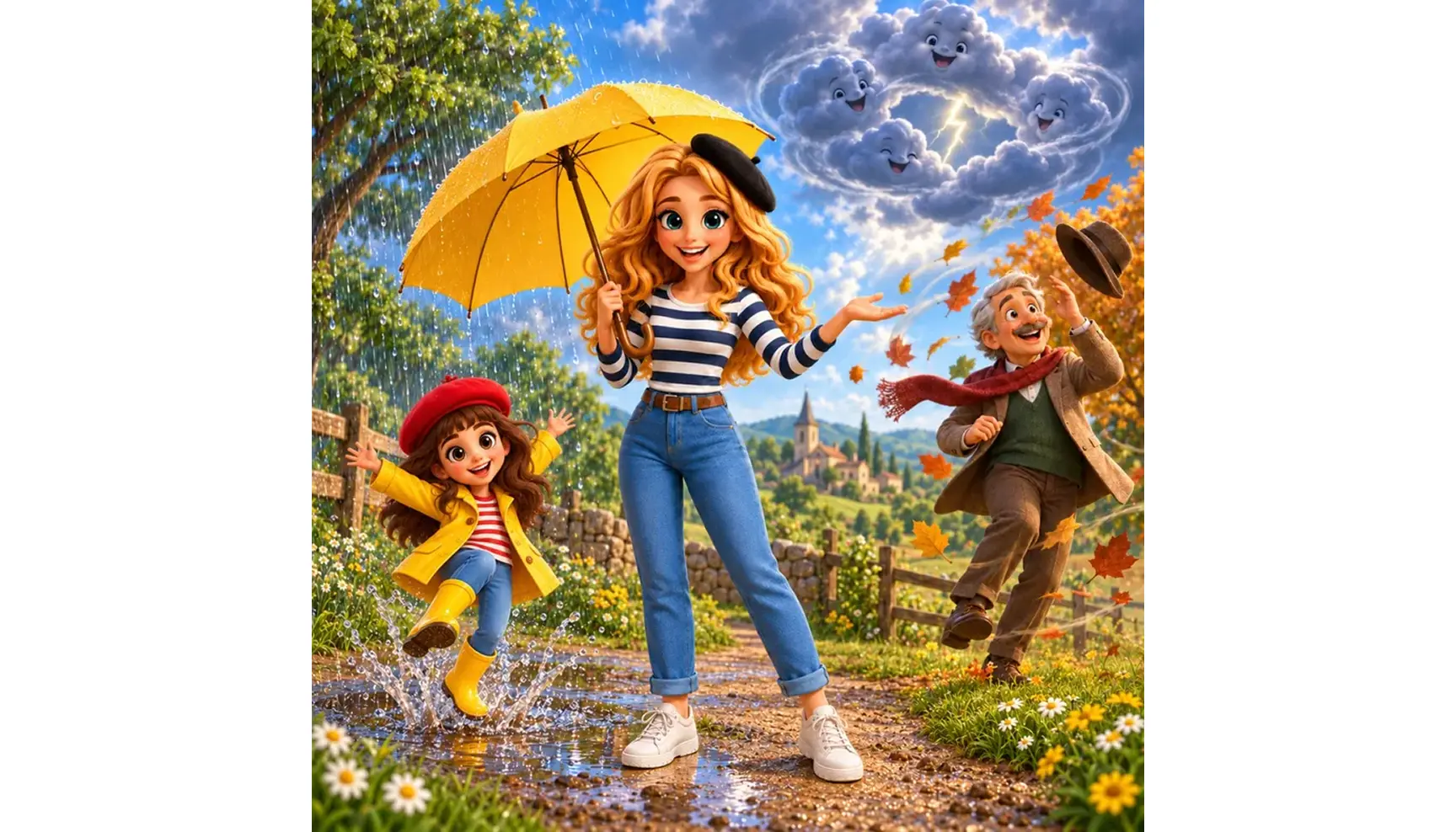 #7 Weather Adventure! Learn Pluie, Vent & Orage