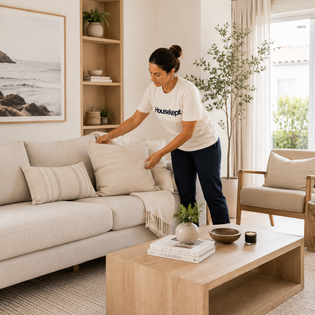 Living area cleaning