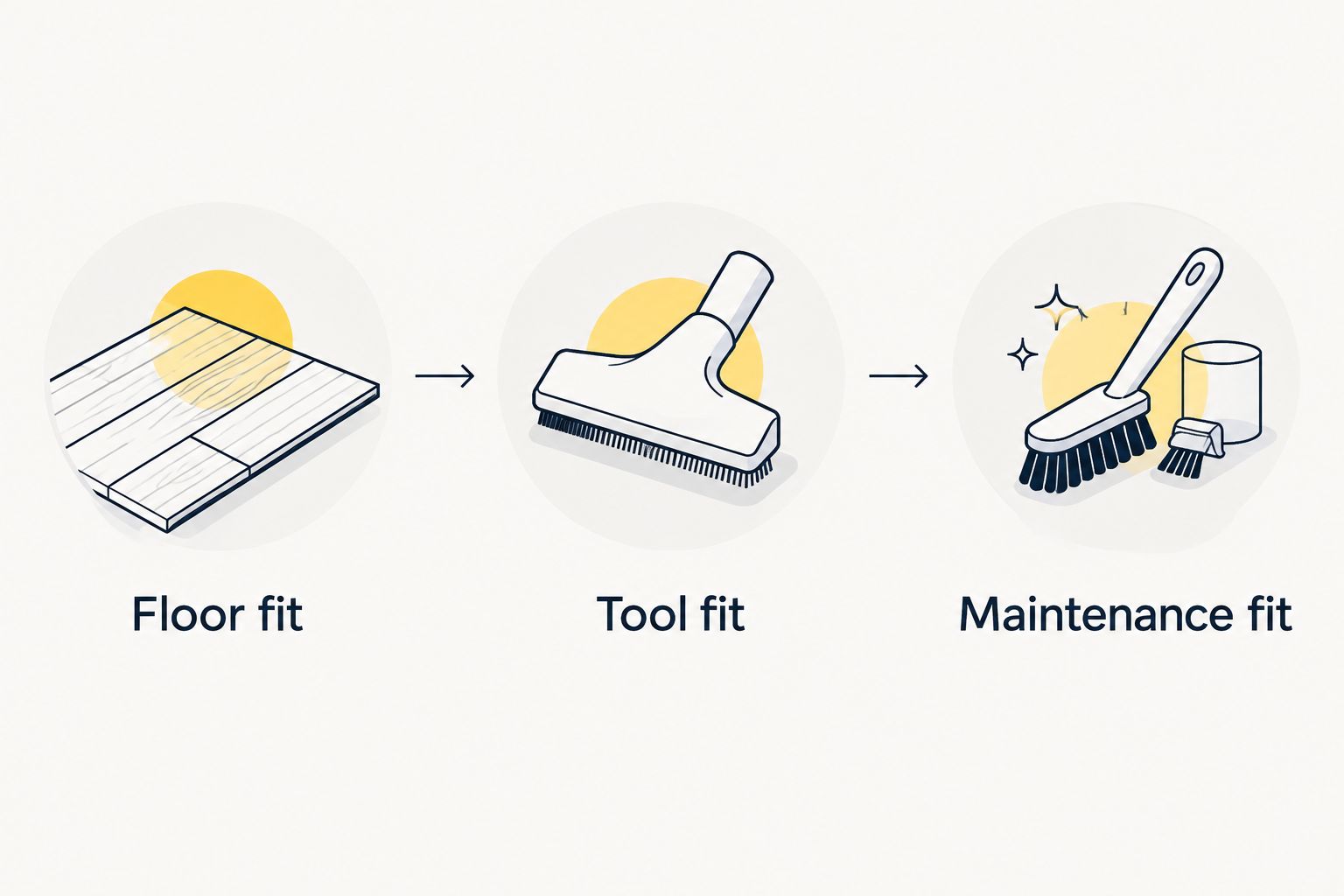 Three buying checks: floor fit, tool fit and maintenance fit