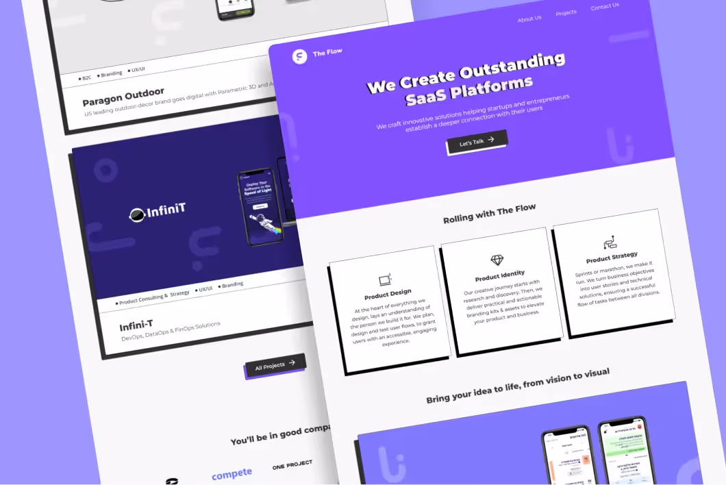 The Flow Thumbnail of Webflow site