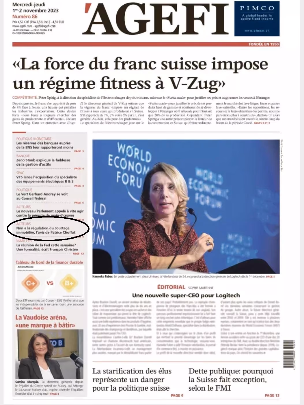 P. Choffat sur la réglementation de la courtage
