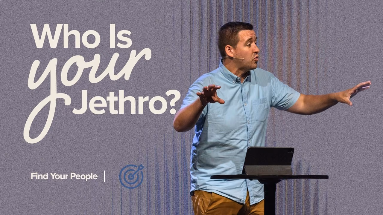 Who Is Your Jethro? sermon title card with Chad Hoffman at Northshore Church.