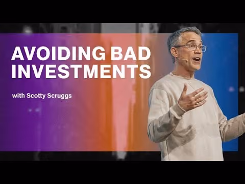 Avoiding Bad Investments sermon title card with Scott Scruggs at Northshore Church.
