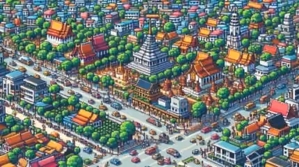 Colorful Chiang Mai cityscape, home to Northshore's missionaries in Southeast Asia.
