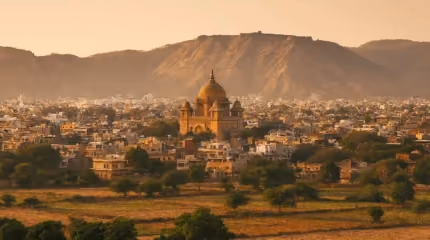 A mountain city at sunset, home to Northshore's missionary partner in Northern Asia.