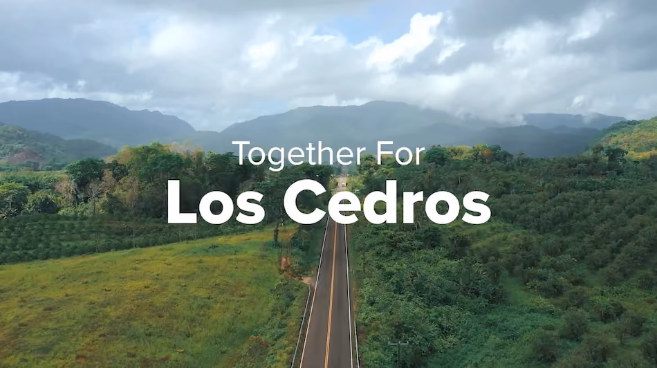 A road through Los Cedros, Nicaragua, home to Northshore's UNIDOS partnership.