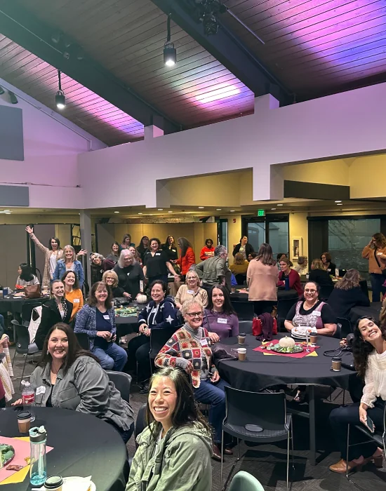 Women gathering together for a social event at Northshore Church.