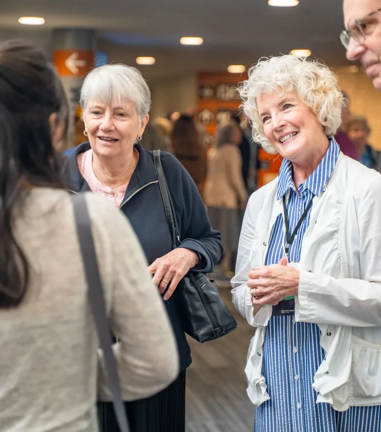 Older people talking.