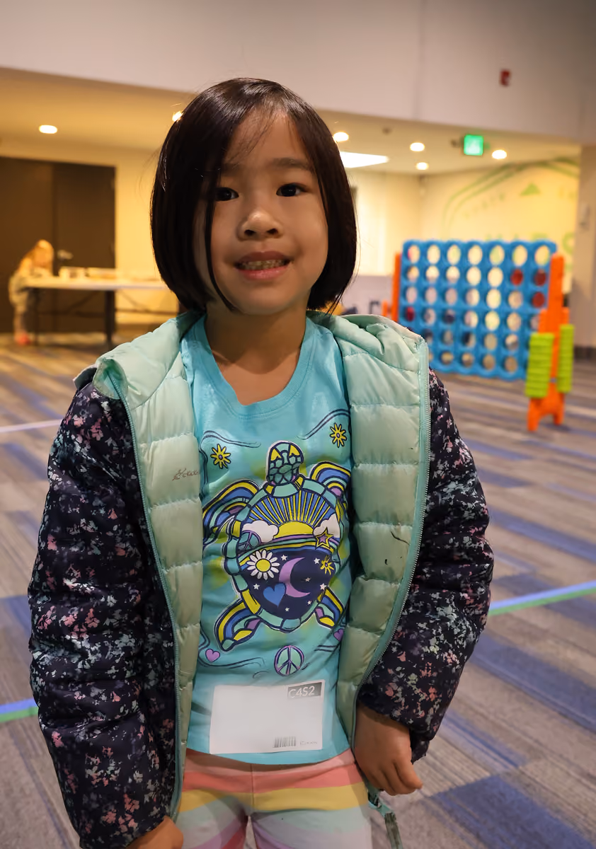 little girl smiling at camera