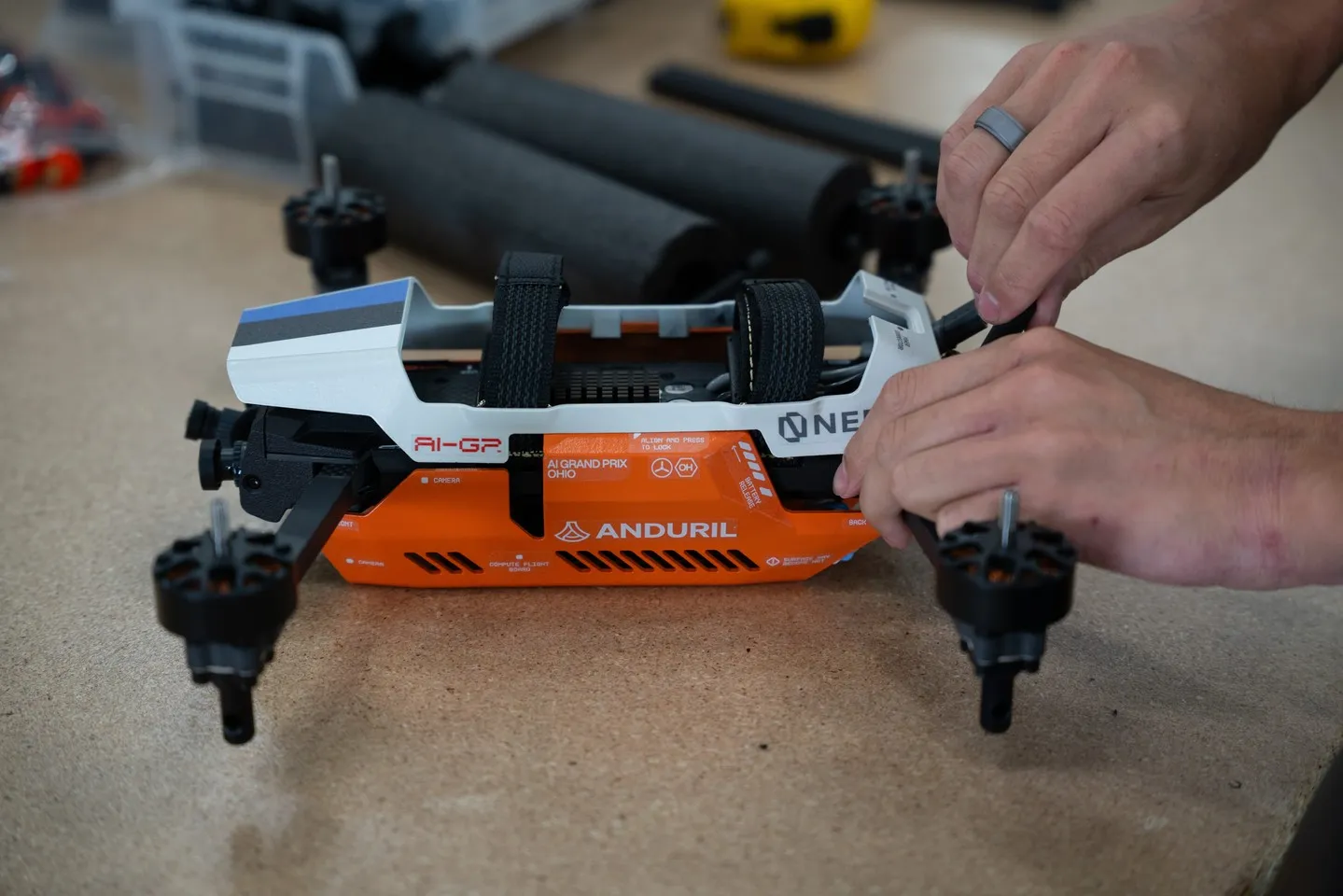 We're hosting the AI Grand Prix alongside @anduril and @dronechampionsleague.

This week, 15 teams from across the globe will compete in an extended hackathon to add autonomous navigation features to Neros drones before moving on to the final event at And