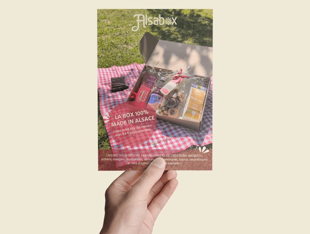 Mise en avant du flyer réaliser pour alsabox 