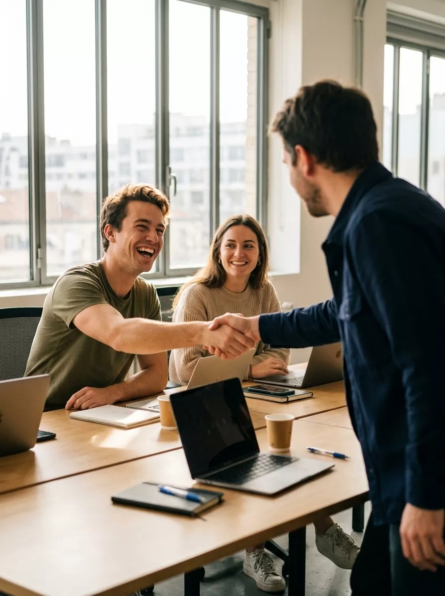 Échange entre un consultant Bricks Agency et un client