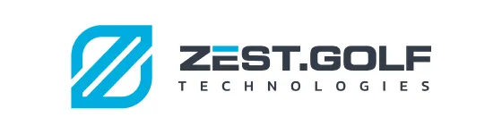 Zest.Golf Technologies company logo with blue stylized Z icon and black text.