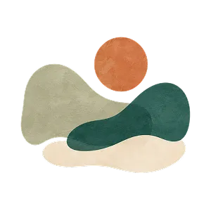 Illustration of a landscape with a single dot