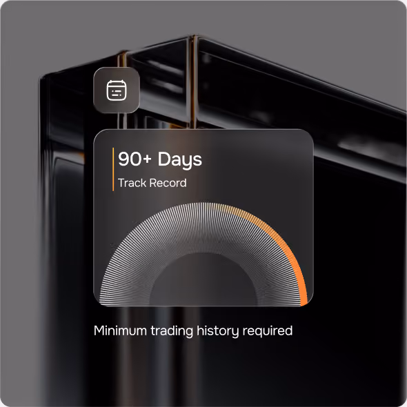 Track record: 90 plus days of verified performance