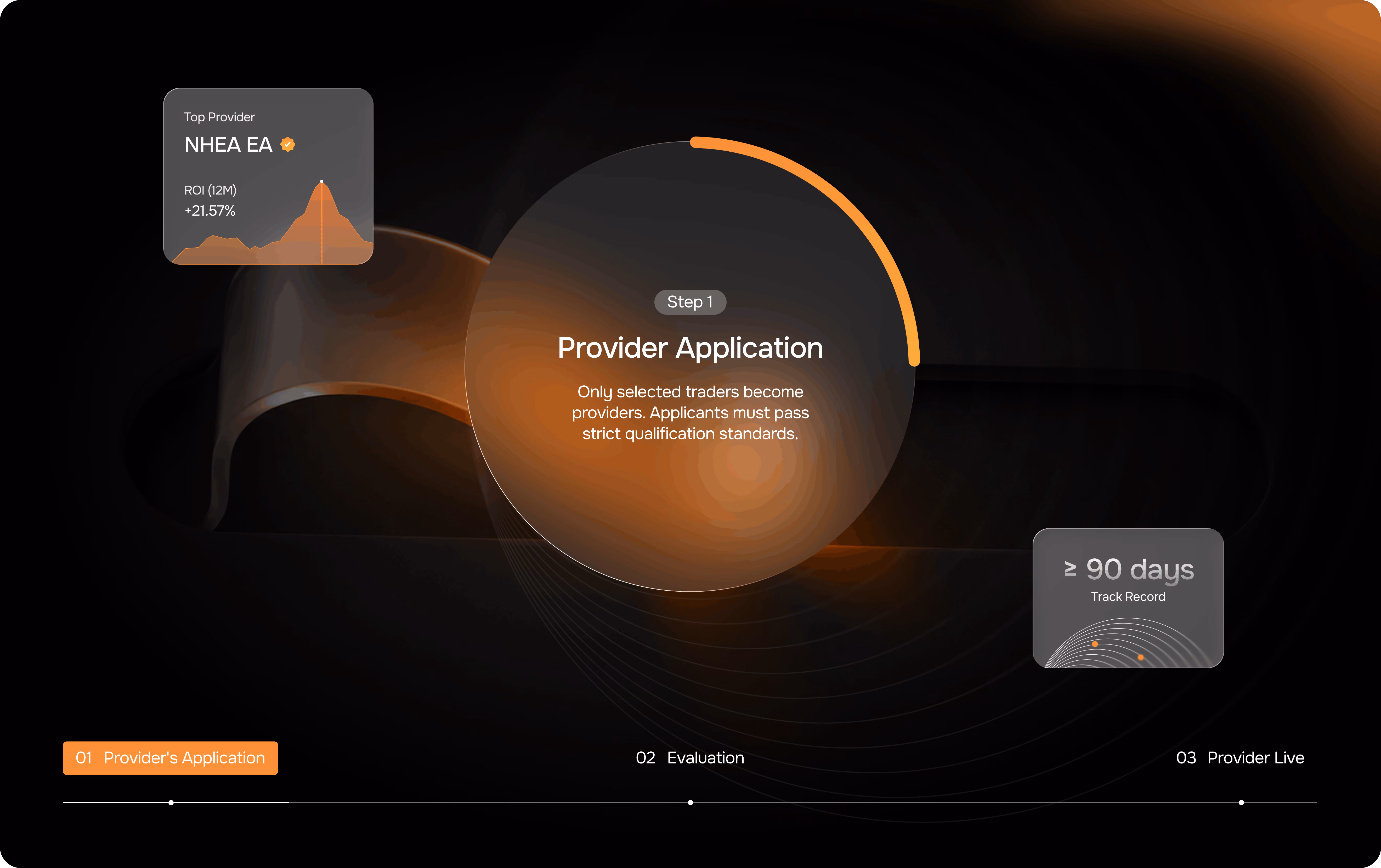 Selection step 1 Provider Application