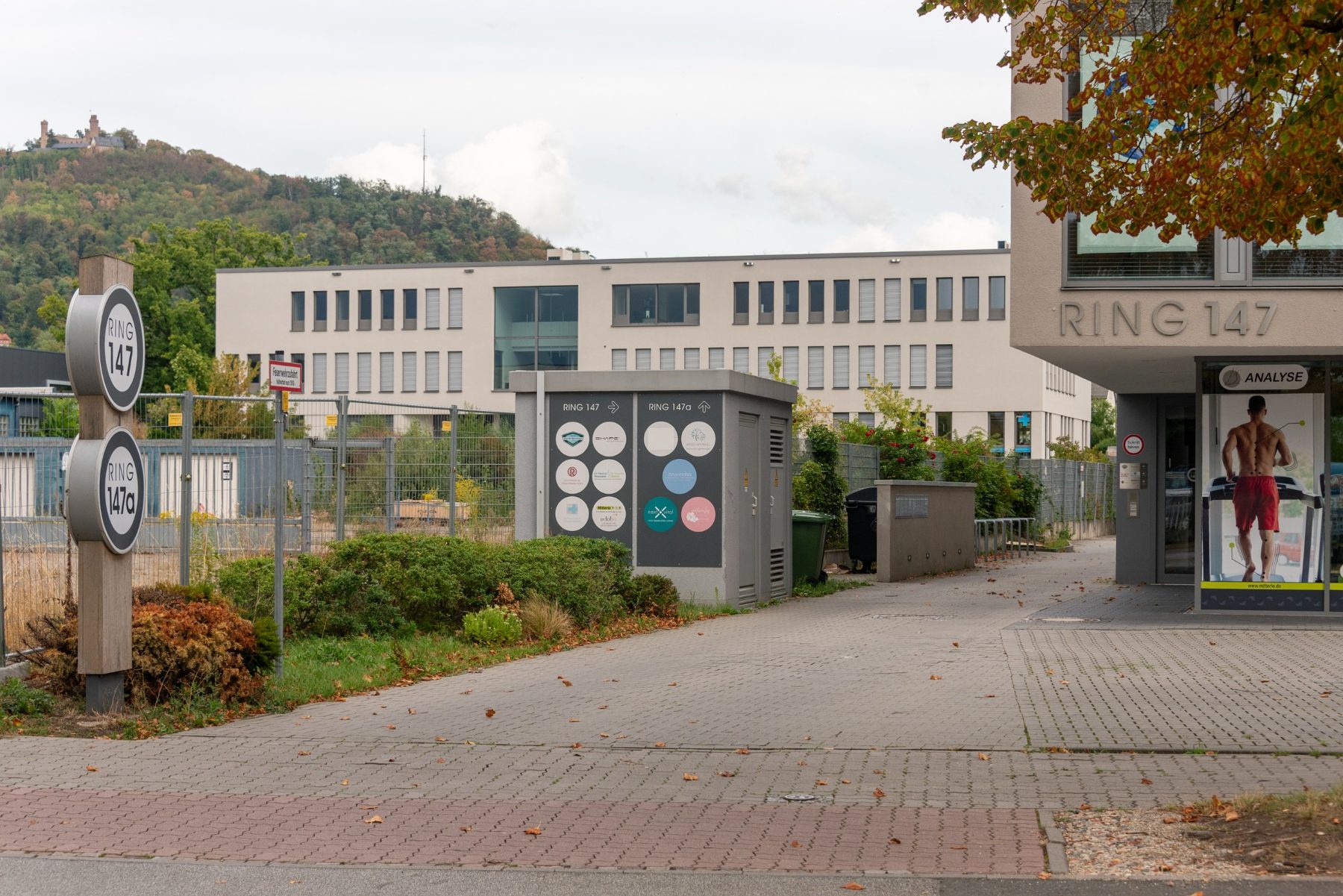 Zufahrt zum Ring 147a und zur Praxis anuvindati Bensheim