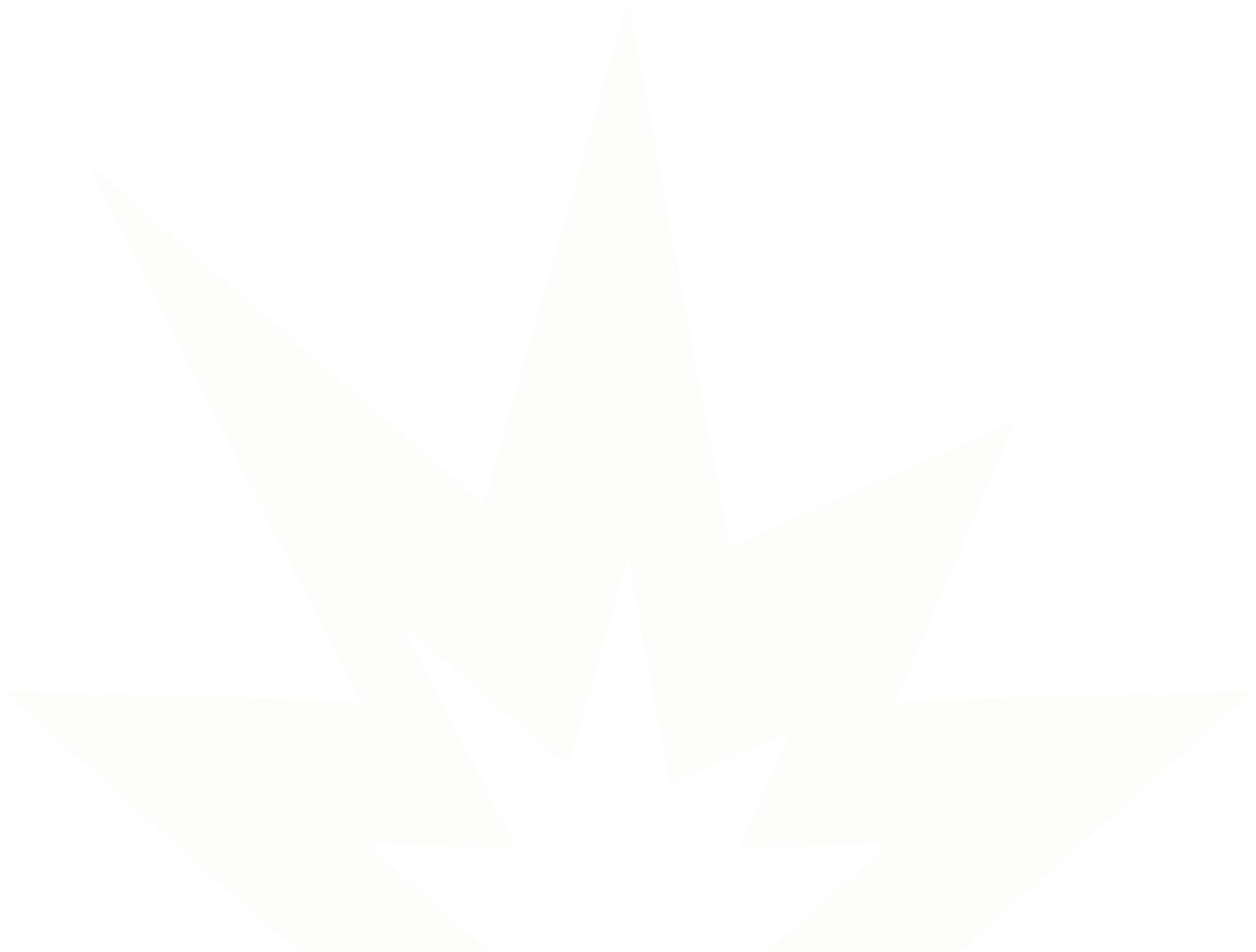 White stylized flame shape with sharp, angular points on a black background.