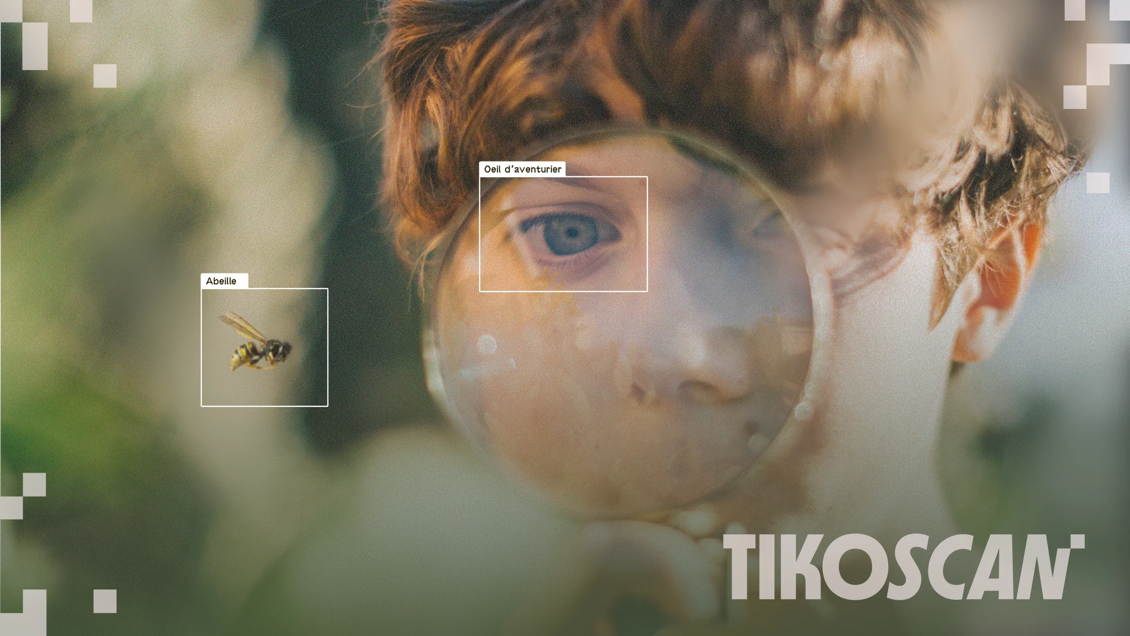 TikoScan — visuel de l'identité, écran de l'application