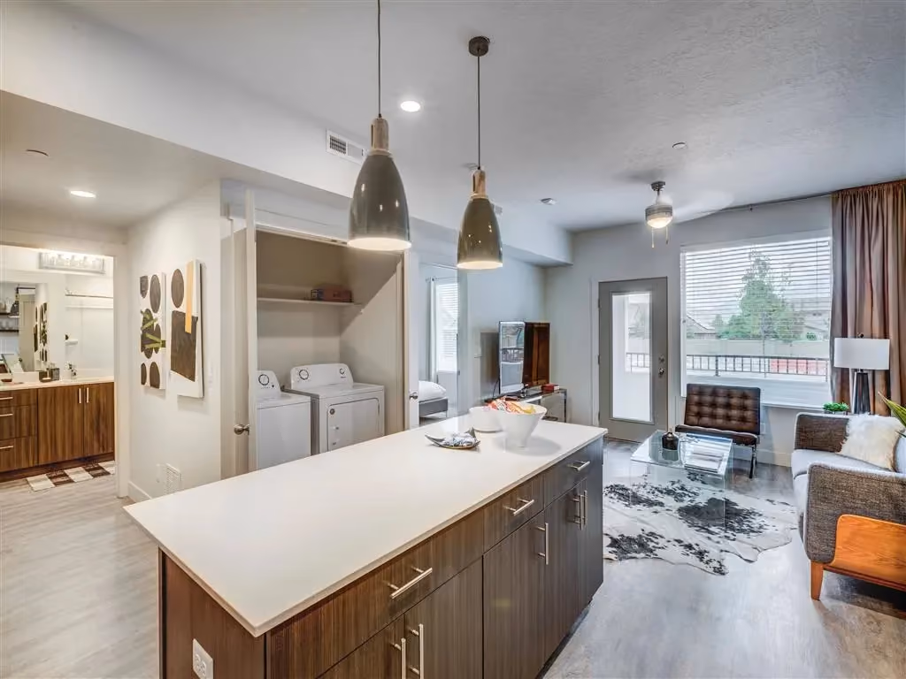 Kitchen and living room