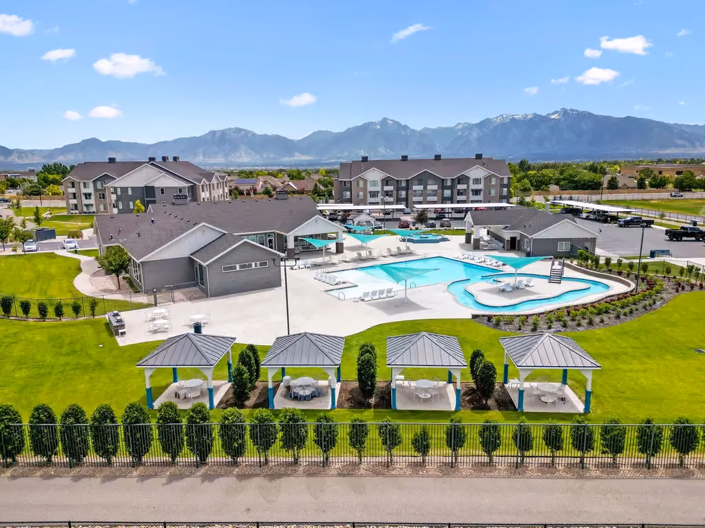 Pool ariel view