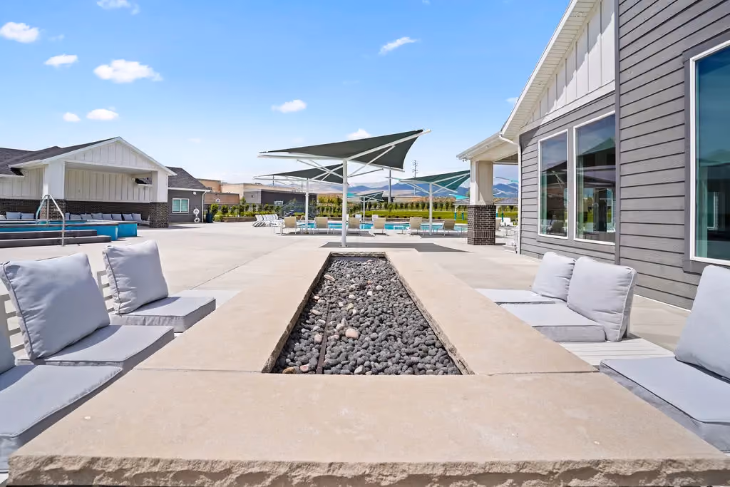 Pool seating area