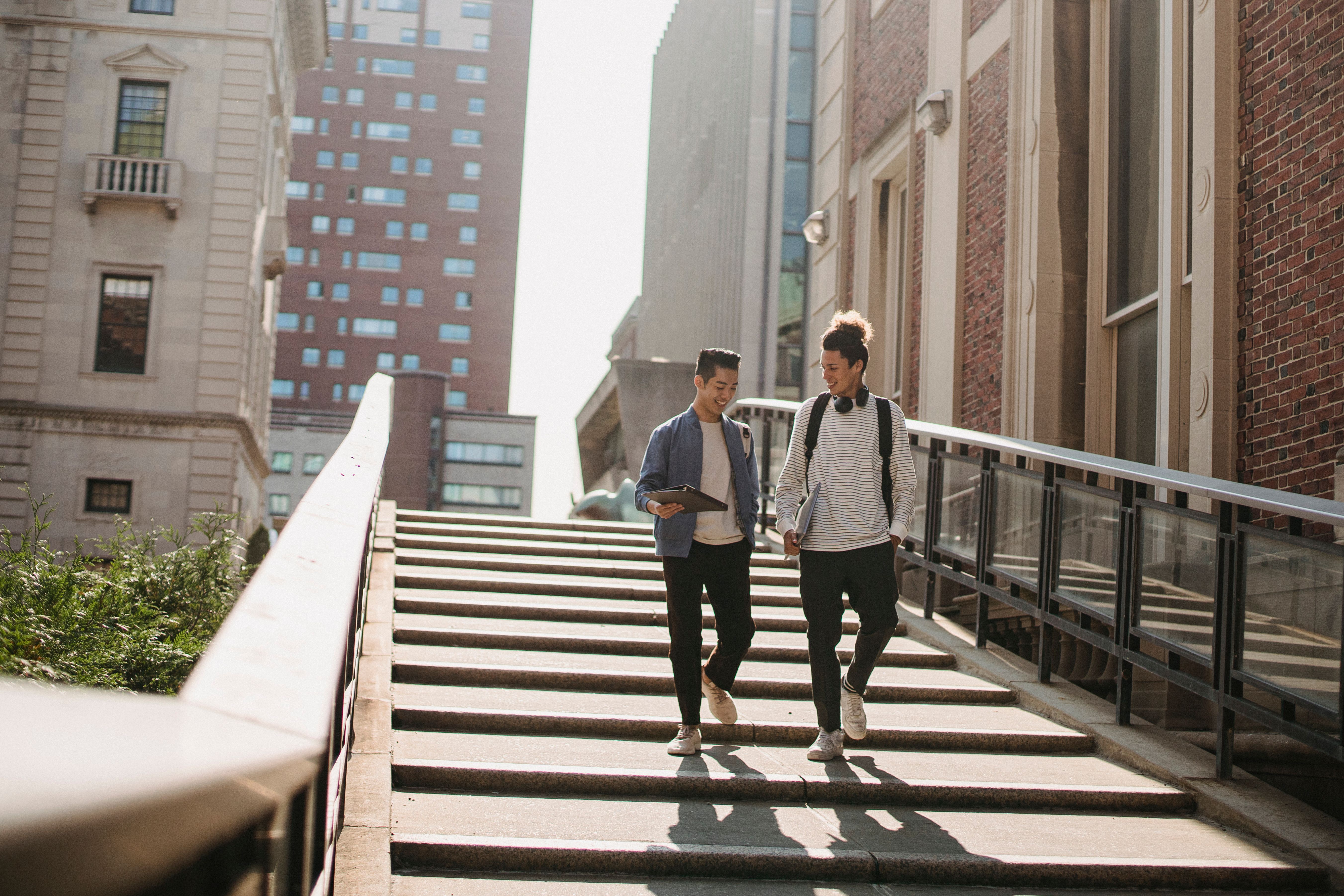 People walking stock image