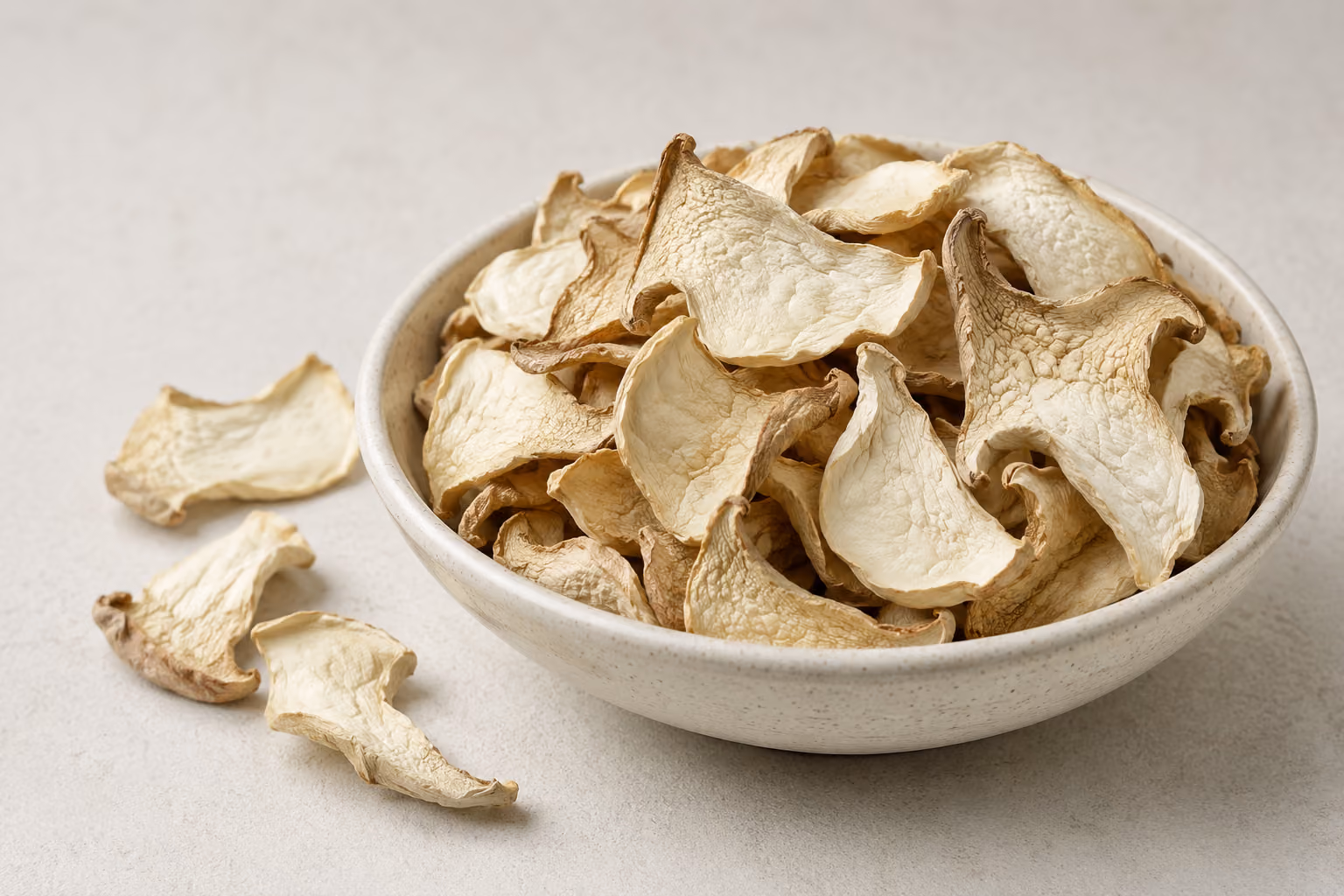 Dried king oyster mushrooms in premium packaging