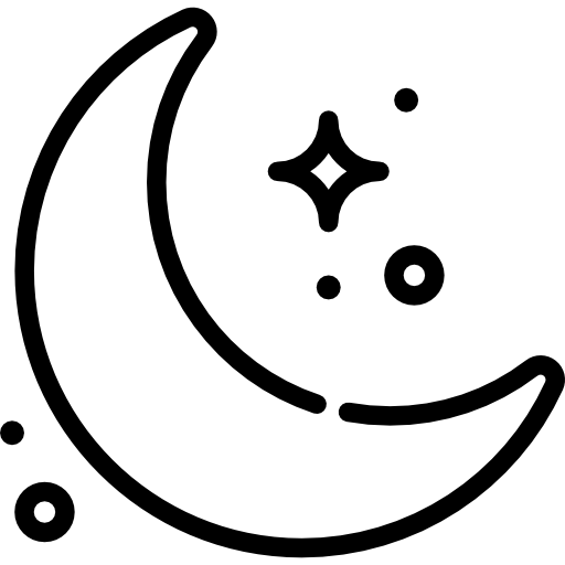 Icône de la lune noir