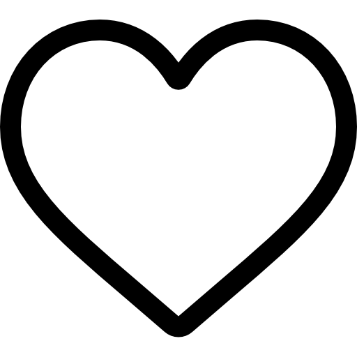 Icône d'un coeur noir