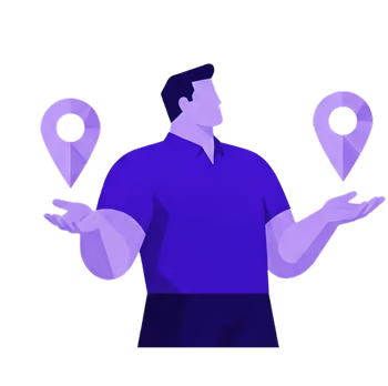 Illustration of a person looking for security gaps