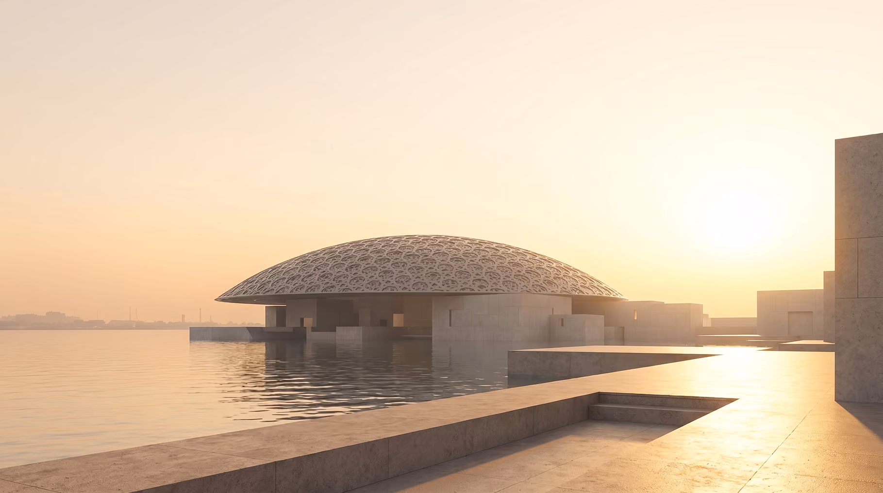 Latticed dome of Louvre Abu Dhabi