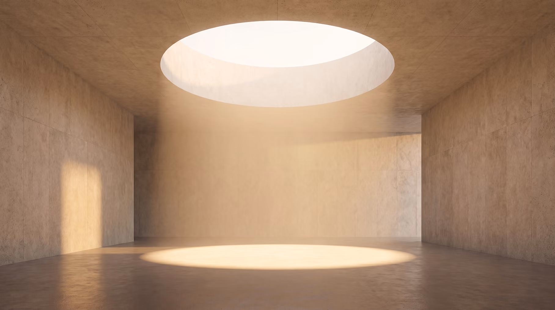 Empty minimalist meditation room