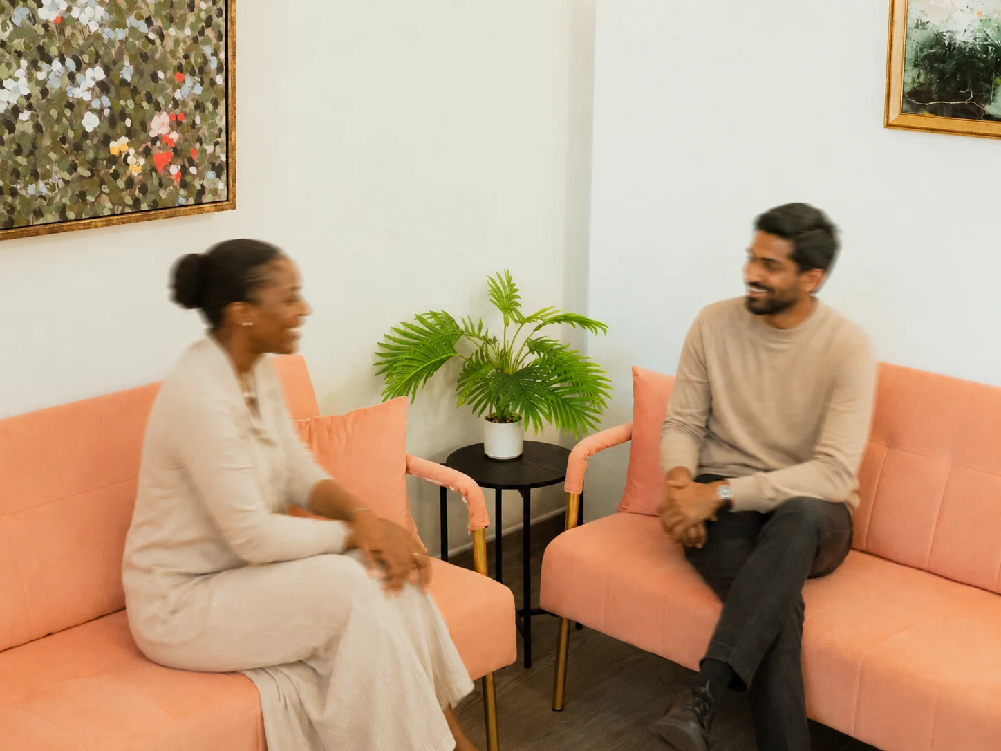 The waiting area at the Veya Fertility clinic