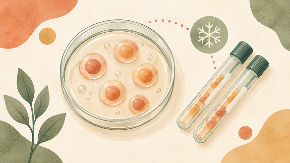 Illustration for egg and sperm freezing step 4: freezing