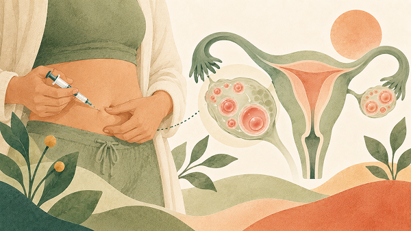 Illustration for IVF step 1: stimulation