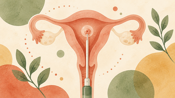 Illustration for IVF step 4: embryo transfer