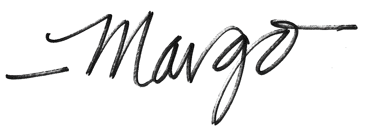 YESS Executive Director Margo Long's signature