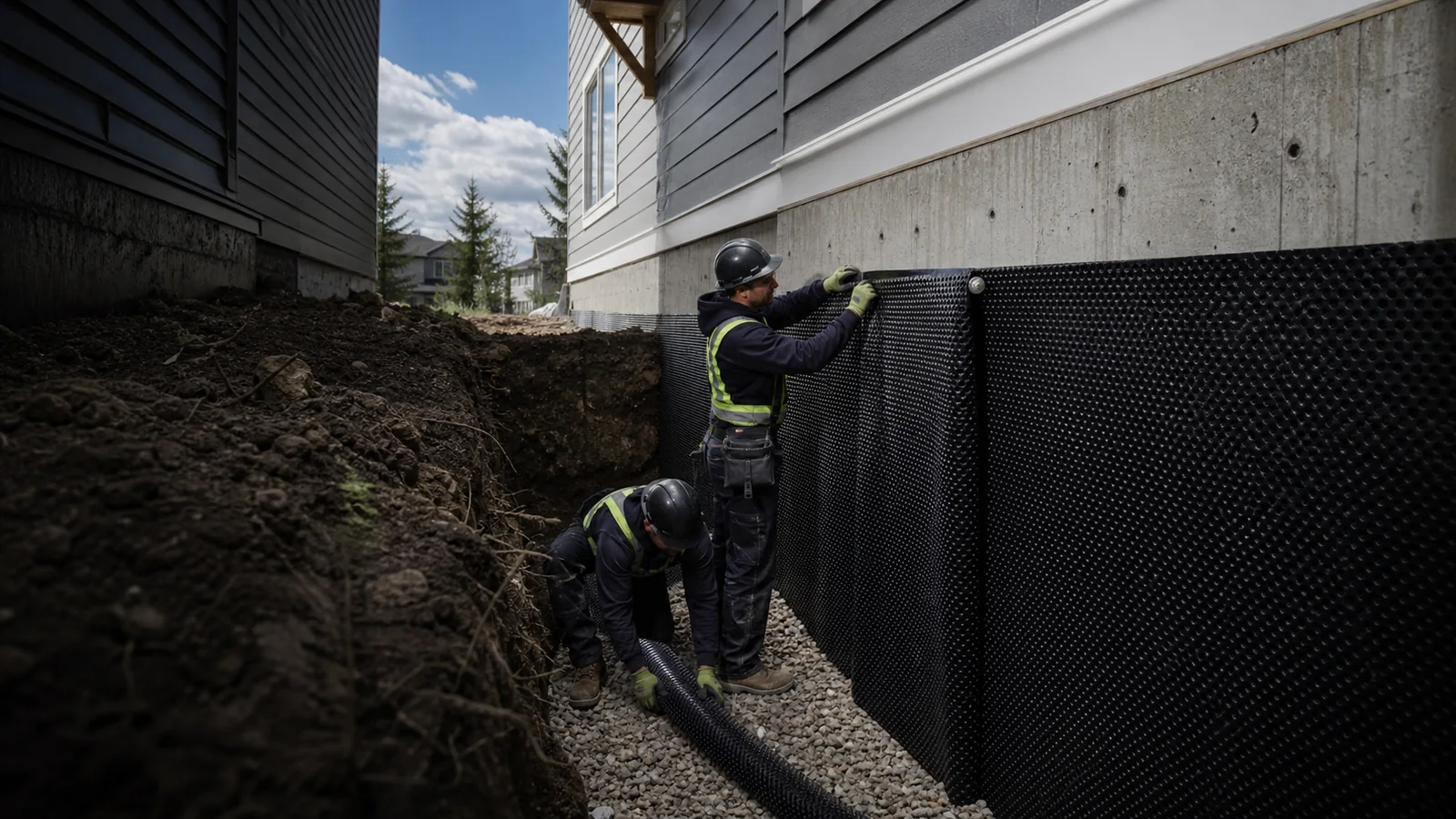 Waterproofing work for a High River property