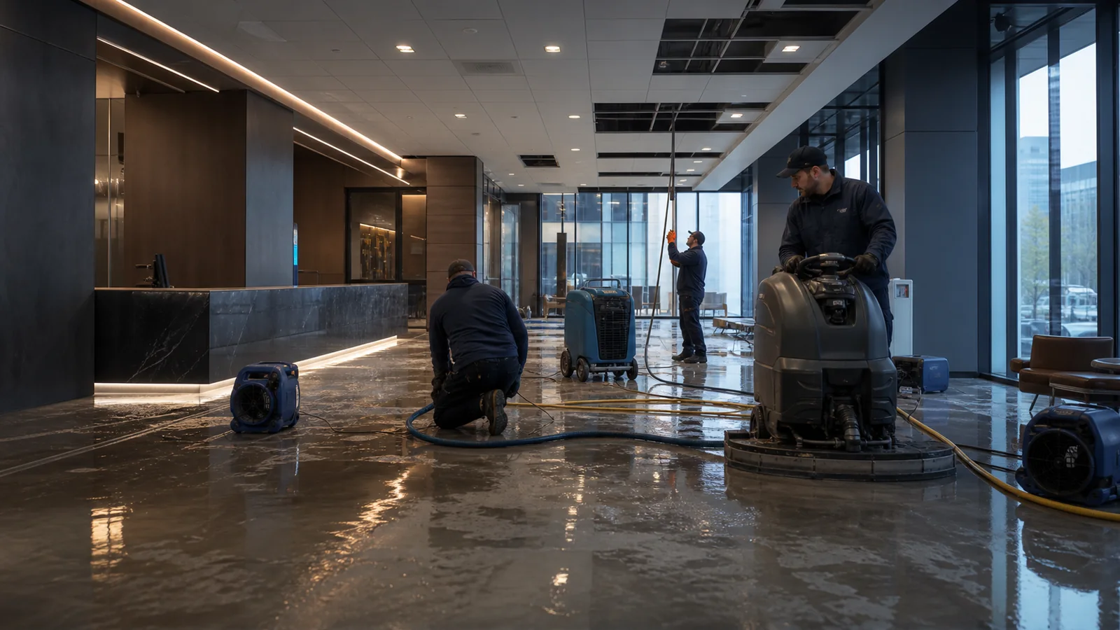 Commercial water damage restoration in Calgary
