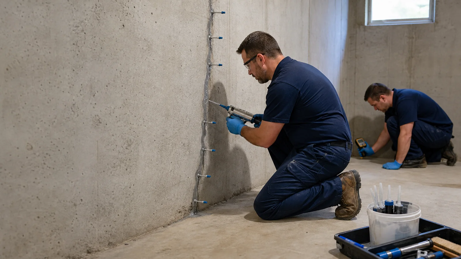 Basement Leak Repair work for a High River property