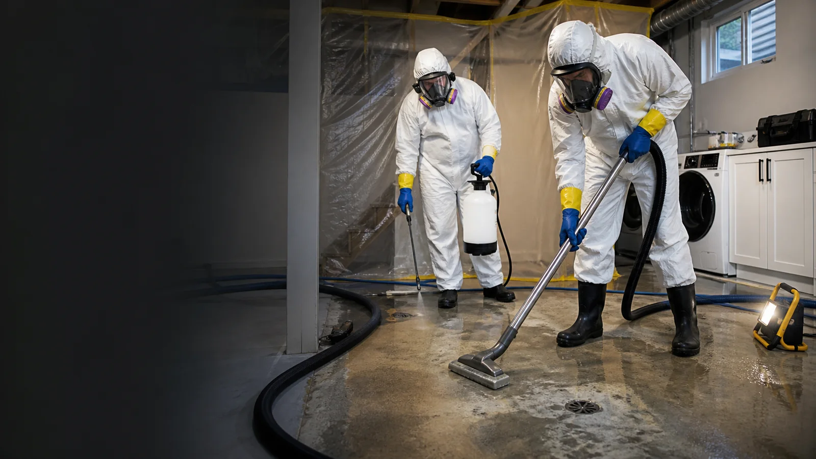 Sewage backup cleanup at a Calgary property