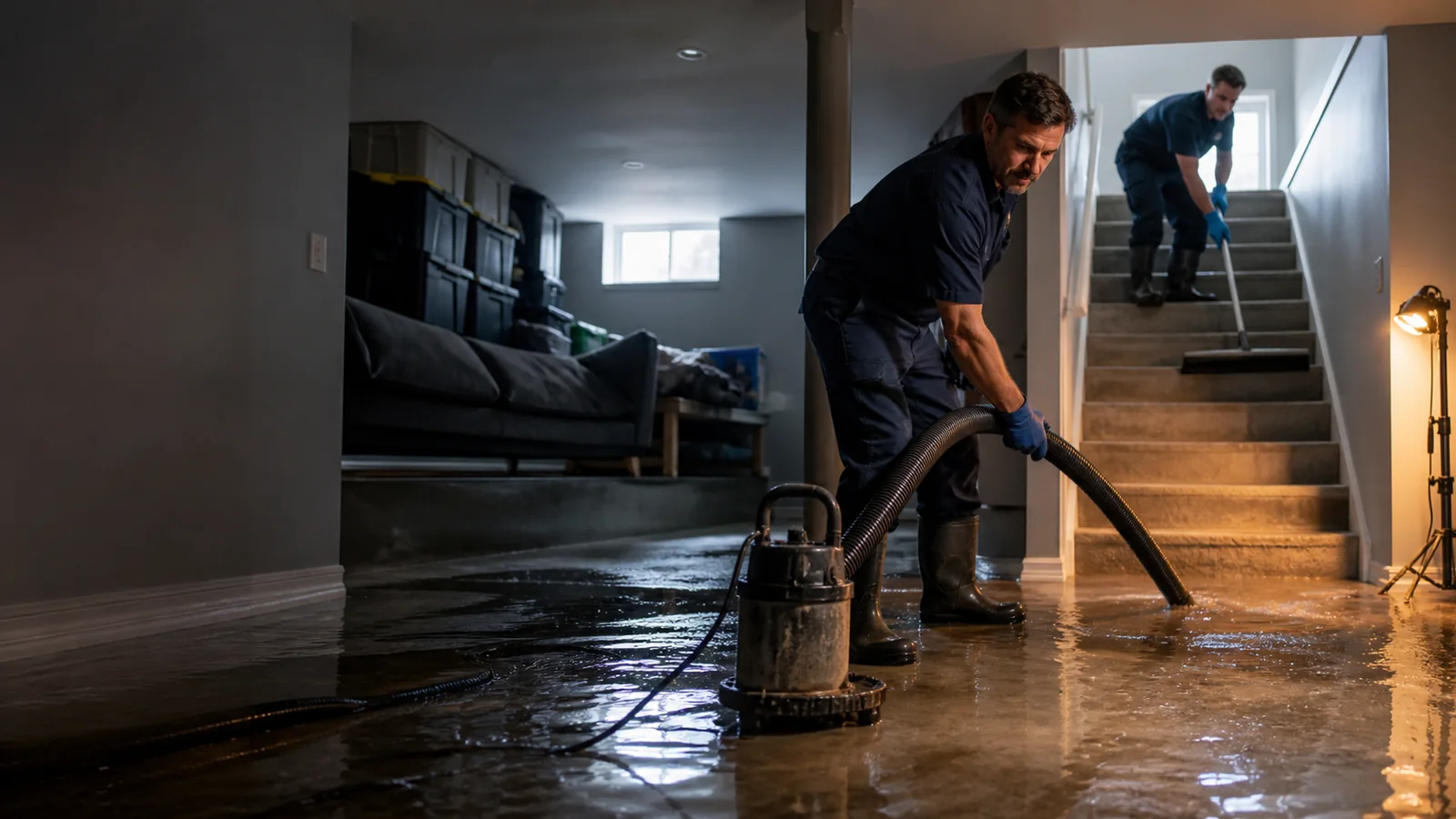 Flooded Basement Cleanup work for a High River property