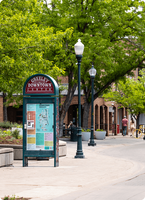 Greeley Downtown Center kiosk