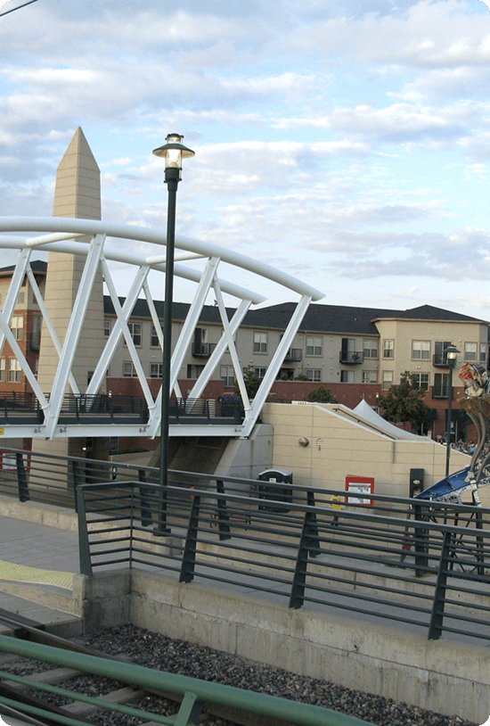 Englewood light-rail station pedestrian bridge