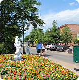 Downtown Greeley, Colorado flower beds